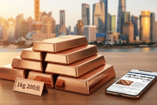 中国で銅バー投資が登場｜1kg200元「もう銅くずとは呼べない」と話題