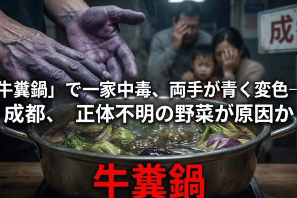「牛糞鍋」で一家中毒、両手が青く変色──成都、正体不明の野菜が原因か