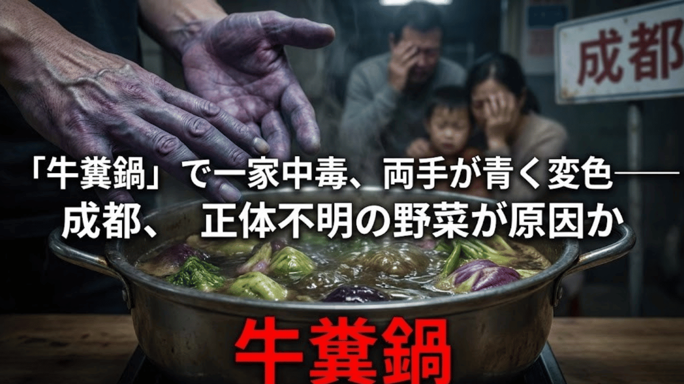 「牛糞鍋」で一家中毒、両手が青く変色──成都、正体不明の野菜が原因か