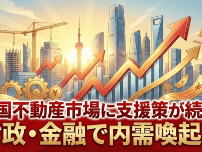 中国不動産市場に支援策が続々、財政・金融で内需喚起へ
