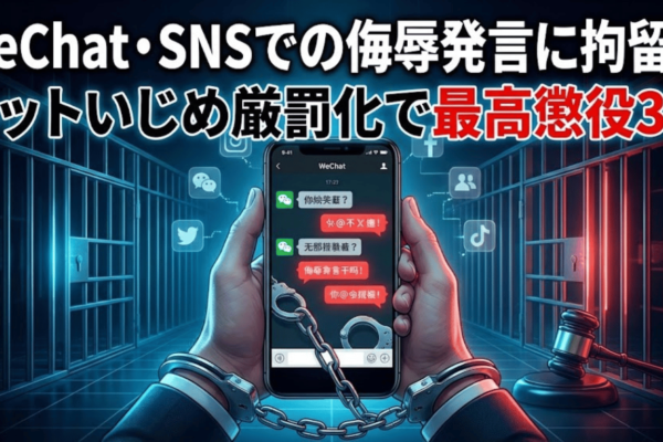 WeChat・SNSでの侮辱発言に拘留も　ネットいじめ厳罰化で最高懲役3年