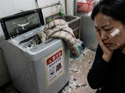 ダウンジャケットの洗濯機洗いで爆発事故、女性が顔面負傷　中国で注意喚起