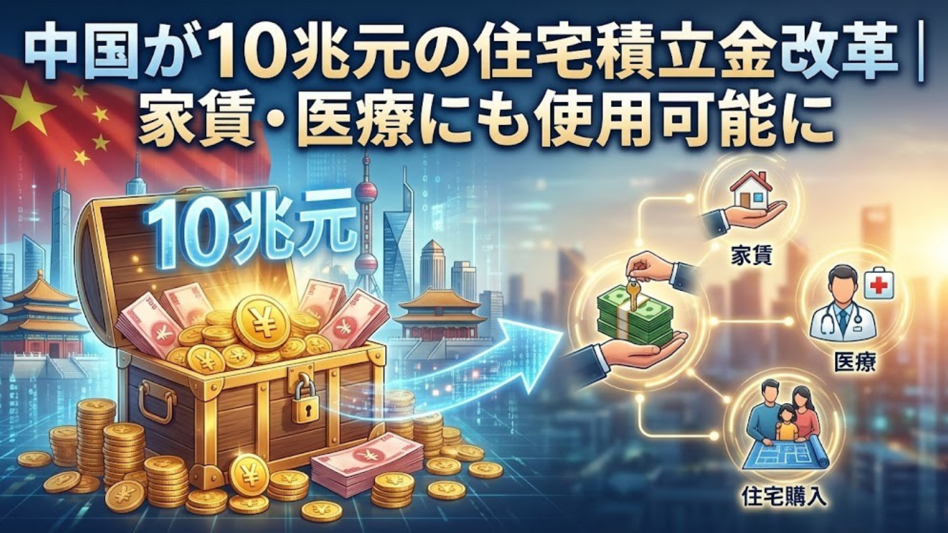 中国が10兆元の住宅積立金改革｜家賃・医療にも使用可能に