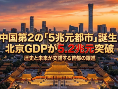 中国第2の「5兆元都市」誕生、北京GDPが5.2兆元突破