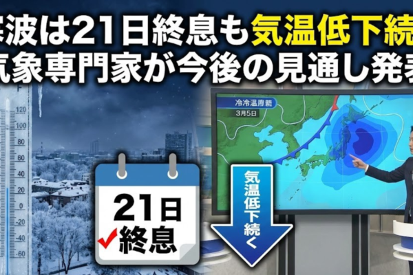 寒波は21日終息も気温低下続く　気象専門家が今後の見通し発表