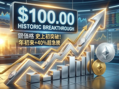 銀価格が史上初の100ドル突破、年初来40%超の急騰で金を上回る