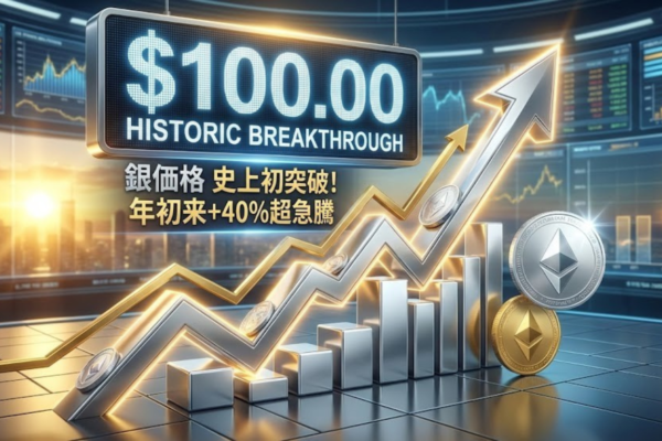 銀価格が史上初の100ドル突破、年初来40%超の急騰で金を上回る