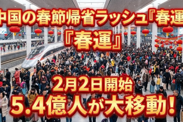 中国の春節帰省ラッシュ「春運」が2月2日開始、5.4億人が大移動