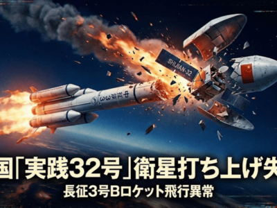 中国「実践32号」衛星打ち上げ失敗｜長征3号Bロケット飛行異常