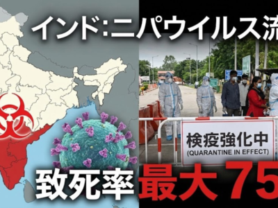 インドでニパウイルス流行、致死率最大75%で周辺国が検疫強化