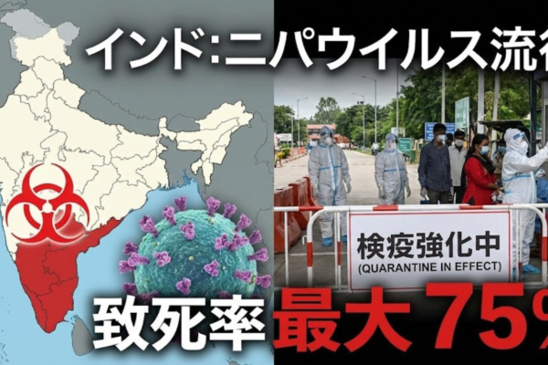 インドでニパウイルス流行、致死率最大75%で周辺国が検疫強化