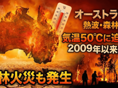 オーストラリアで気温50℃に迫る熱波 2009年以来最悪、森林火災も発生