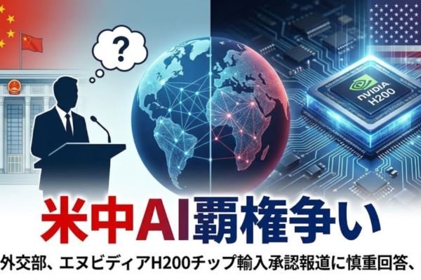 中国外交部、エヌビディアH200チップ輸入承認報道に慎重回答、米中AI覇権争いが激化