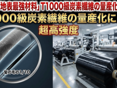 中国、「地表最強材料」T1000級炭素繊維の量産化に成功｜髪の毛の1/10の太さで超高強度