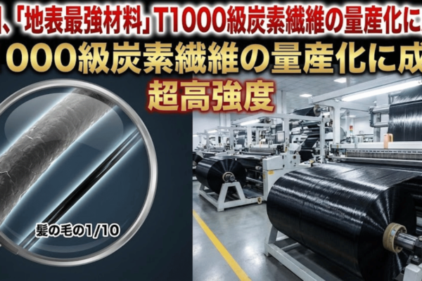 中国、「地表最強材料」T1000級炭素繊維の量産化に成功｜髪の毛の1/10の太さで超高強度