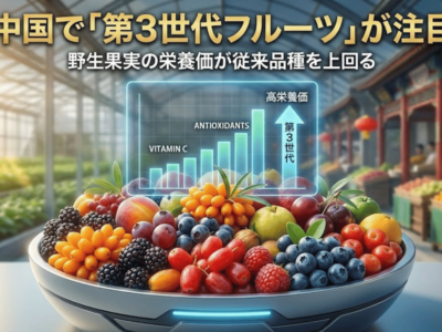 中国で「第3世代フルーツ」が注目｜野生果実の栄養価が従来品種を上回る