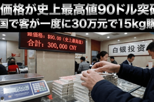 銀価格が史上最高値90ドル突破｜中国で客が一度に30万元で15kg購入