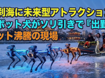 ロボット犬がソリ引きに「出勤」　什刹海に未来型アトラクション登場でネット沸騰