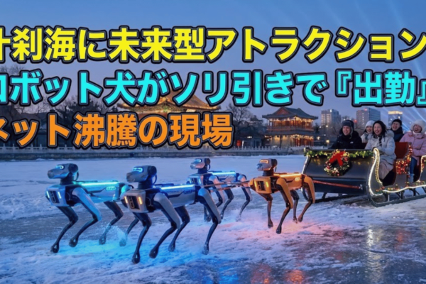 ロボット犬がソリ引きに「出勤」　什刹海に未来型アトラクション登場でネット沸騰