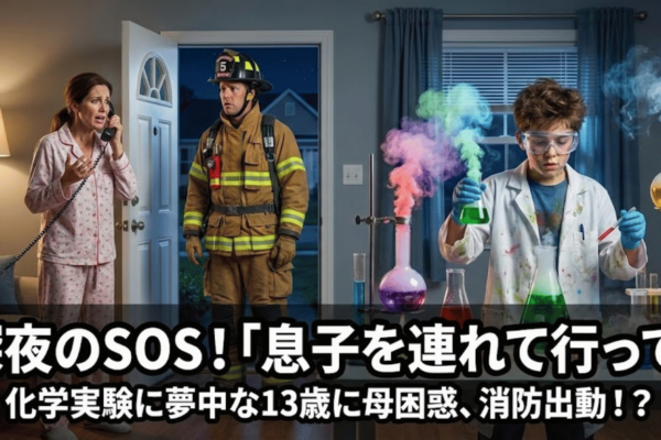 母親が深夜に消防に通報「息子を連れて行って」、化学実験に夢中の13歳に困惑