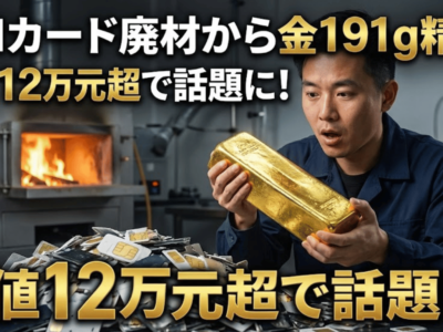 中国の男性がSIMカード廃材から金191g精製、価値12万元超で話題に
