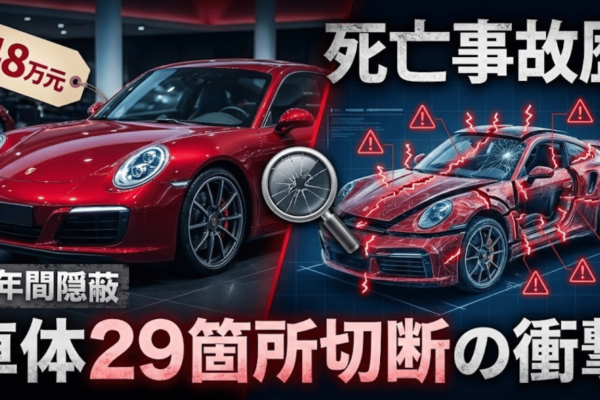 48万元で購入した中古ポルシェ、死亡事故歴を4年間隠蔽　車体29箇所切断の衝撃