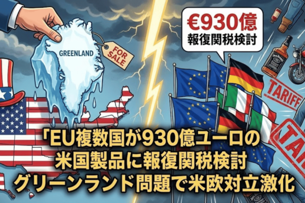 EU複数国が930億ユーロの米国製品に報復関税検討　グリーンランド問題で米欧対立激化