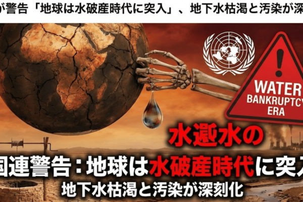 国連が警告「地球は水破産時代に突入」、地下水枯渇と汚染が深刻化