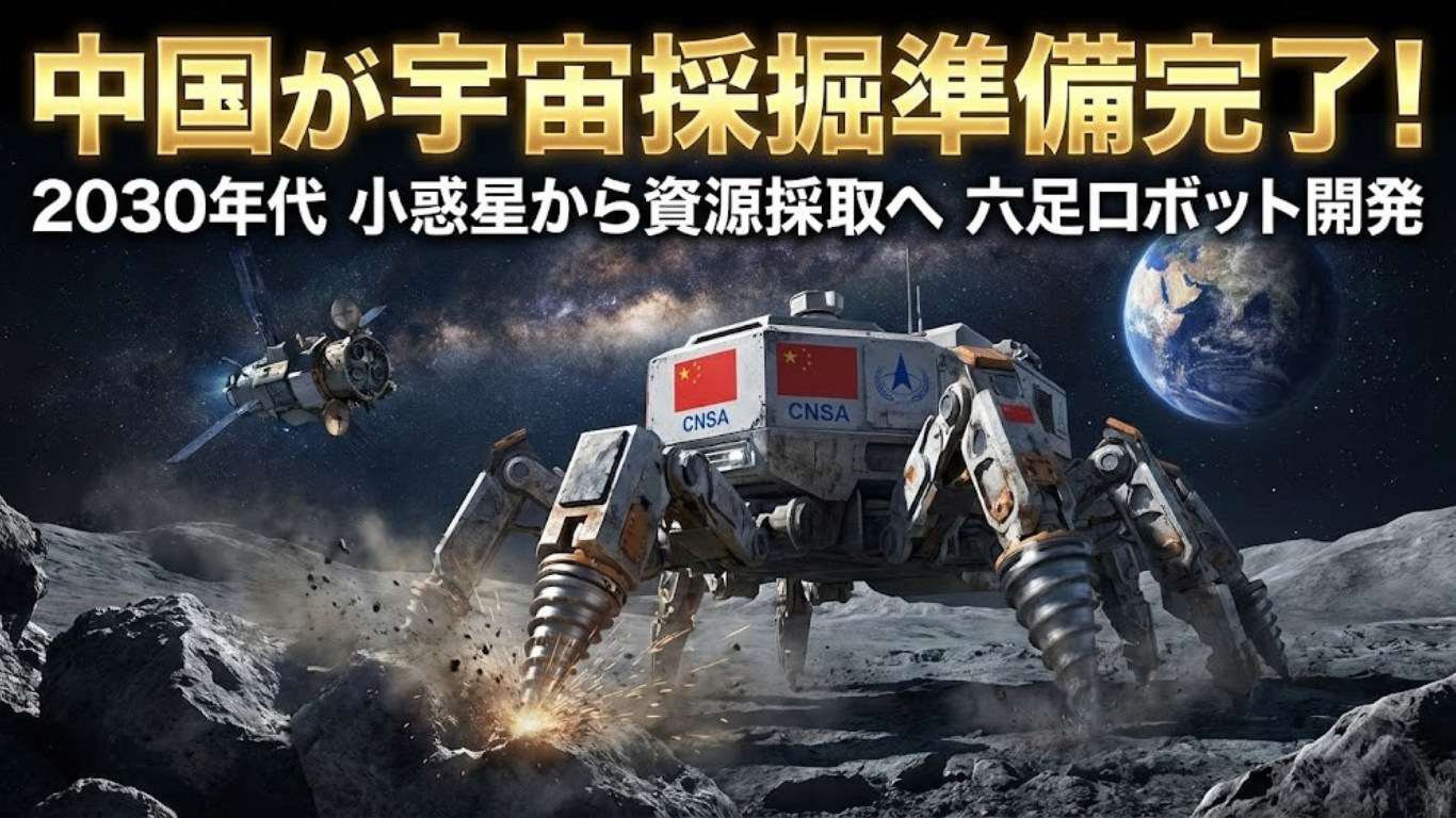 中国が宇宙採掘準備完了 六足ロボット開発、2030年代に小惑星から資源採取へ