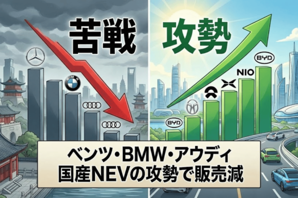 ベンツ・BMW・アウディが中国市場で揃って苦戦　国産NEVブランドの攻勢で販売減