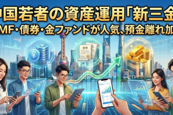 中国若者の資産運用に「新三金」｜MMF・債券・金ファンドが人気、預金離れ加速