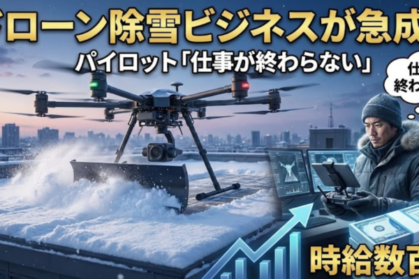 ドローン除雪ビジネスが急成長　パイロット「仕事が終わらない」時給数百元