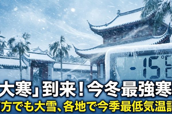「大寒」到来で今冬最強の寒波　南方でも大雪、各地で今季最低気温を記録