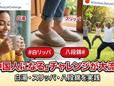 「中国人になる」チャレンジが大流行、白湯・スリッパ・八段錦を実践