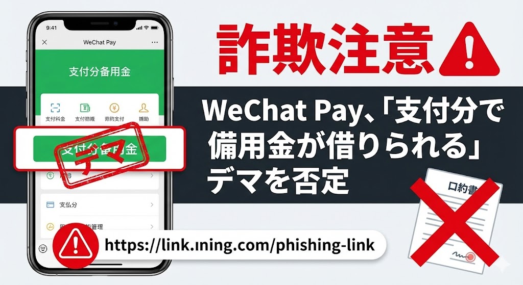 WeChat Pay、「支付分による借入サービス」のデマを否定——詐欺サイトへの誘導に注意喚起