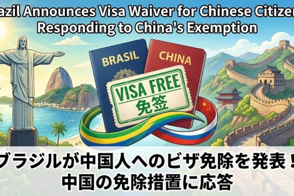 ブラジルが中国人へのビザ免除を発表、中国の免除措置に応答