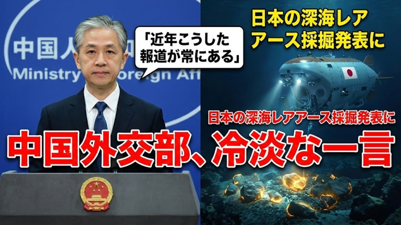 中国外交部、日本の深海レアアース採掘発表に冷淡な一言──「近年こうした報道が常にある」