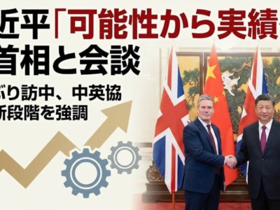 習近平「可能性から実績へ」英首相と会談──8年ぶり訪中、中英協力の新段階を強調
