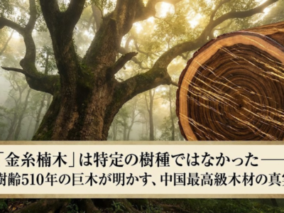 「金糸楠木」は特定の樹種ではなかった──樹齢510年の巨木が明かす、中国最高級木材の真実