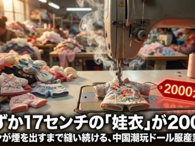 わずか17センチの「娃衣」が2000元──ミシンが煙を出すまで縫い続ける、中国潮玩ドール服産業の狂騒