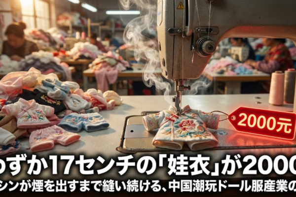 わずか17センチの「娃衣」が2000元──ミシンが煙を出すまで縫い続ける、中国潮玩ドール服産業の狂騒