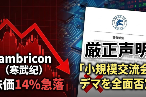 寒武纪(Cambricon)株価14%急落後に厳正声明──「小規模交流会」デマを全面否定
