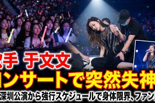 歌手于文文がコンサートで突然失神、前日深圳公演から強行スケジュールで身体限界